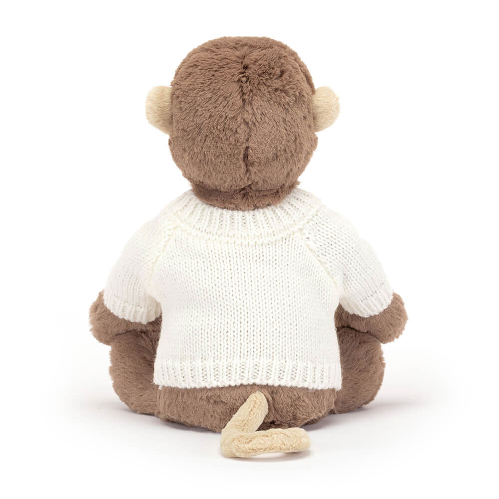 Bashful Monkey with Personalized Cream Jumper - Image 4
