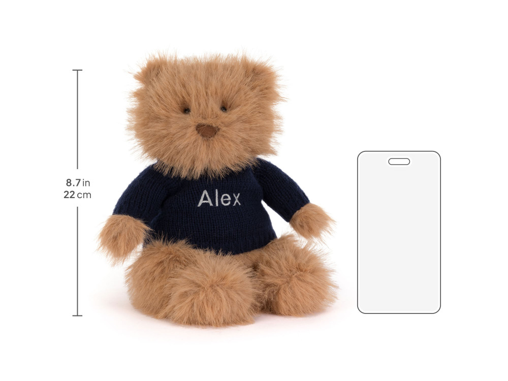Bartholomew Bear Bouffant with Personalized Navy Jumper - Image 6