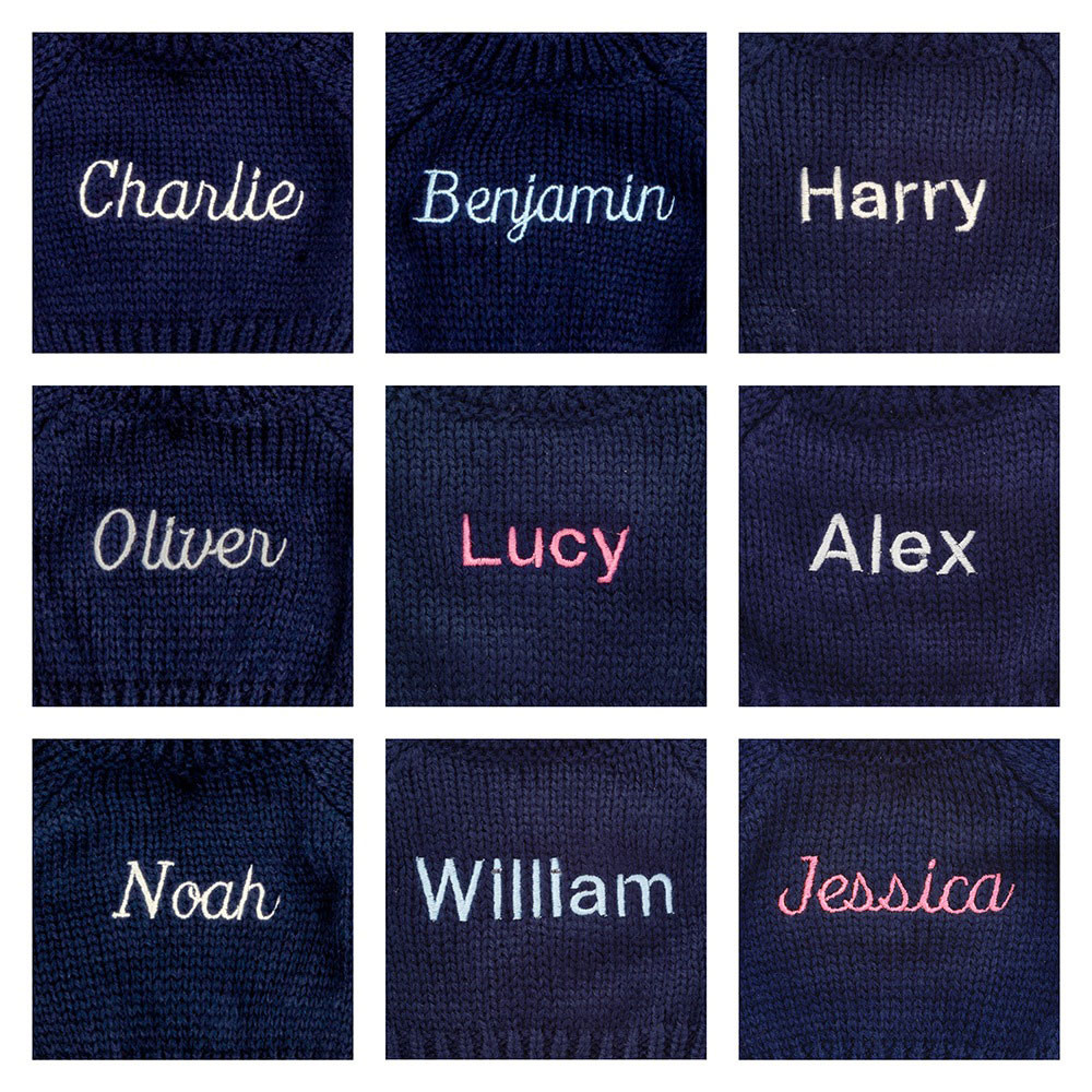 Bashful Black & Cream Puppy with Personalized Navy Jumper - Image 2