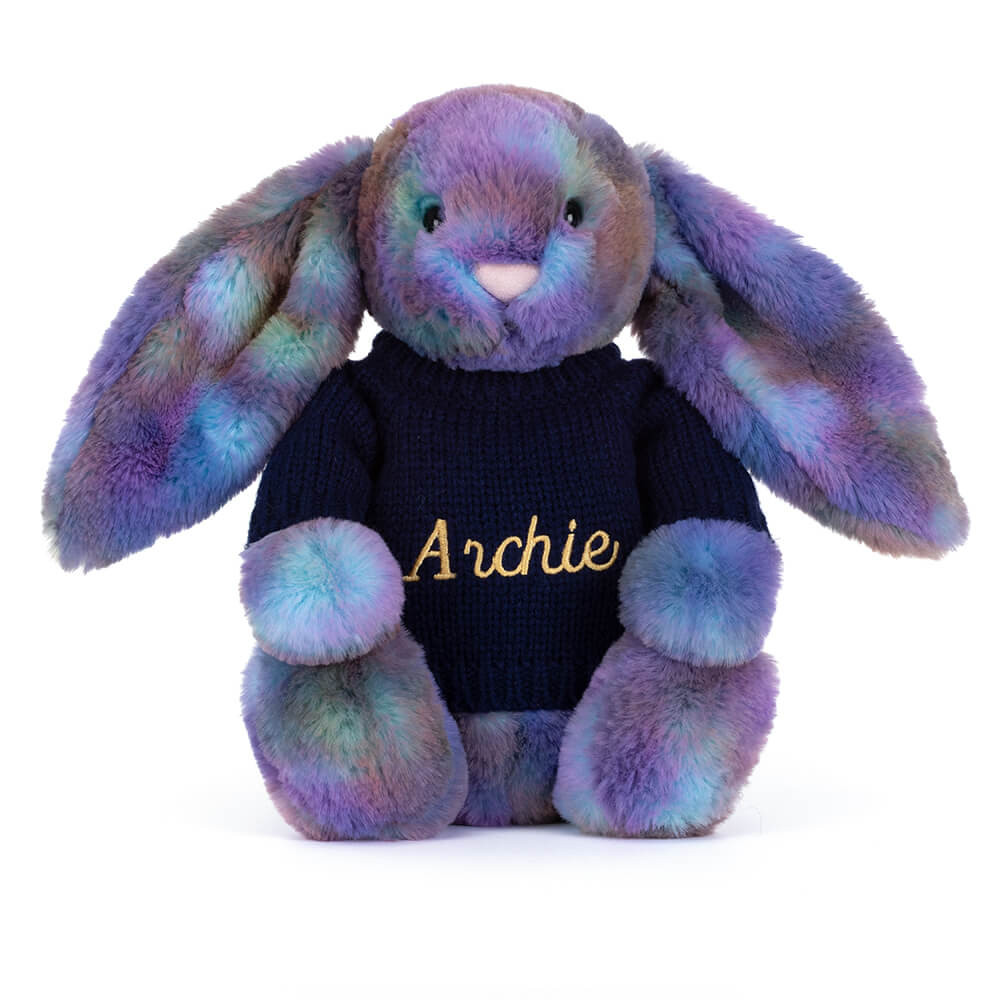 Zodihop Luxe Bunny with Personalized Navy Jumper - Image 5