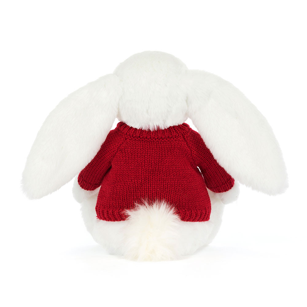 Bashful Luxe Bunny Luna with Personalized Red Jumper - Image 4